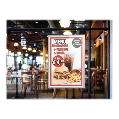 4005546507842-Durable Duraframe Poster Sun - Cadre d'affichage vitrostatique - A1 - argent-Avant-8