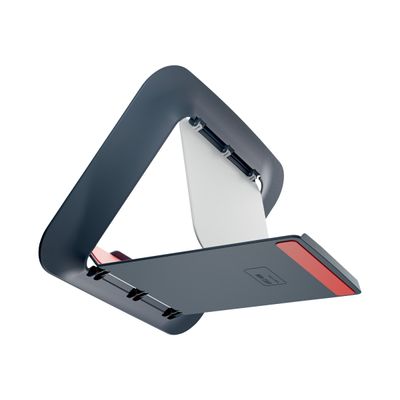 4002432129362-Leitz Ergo Cosy - Support pour ordinateur portable jusqu'à 17" - gris velours-Bas-5