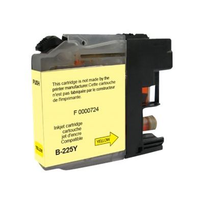 3584770889555-Cartouche compatible Brother LC225XL - jaune - Uprint-Angle droit-0