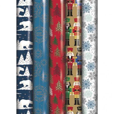 5701364725268-Clairefontaine Eurowrap - Papier cadeau - 70 cm x 2 m - 57 g/m² - différents motifs mode-P_400002849_1-0