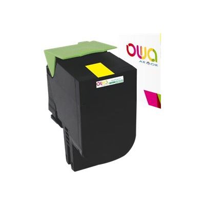 3112539744755-Cartouche laser compatible Lexmark 24B6010 - jaune - Owa K18262OW-P_400003246_1-0
