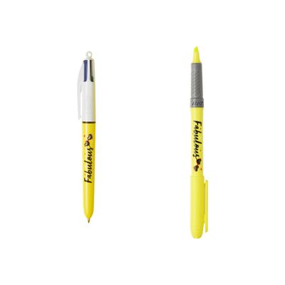 3086123558847-BIC My Message Fabulous - Kit avec 1 carnet et 1 stylo à bille 4 couleurs + 1 surligneur-P_400004986_2-1