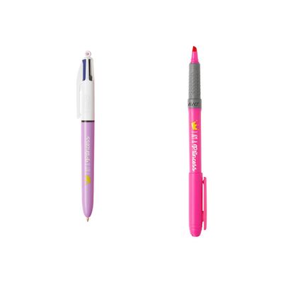 3086123558830-BIC My Message Princess - Kit avec 1 carnet et 1 stylo à bille 4 couleurs + 1 surligneur-P_400004987_4-3