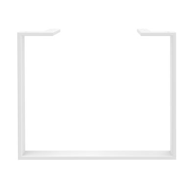 0404000123514-Bureau compact LOFTER - L180 cm - Retour à gauche - Plateau Blanc - pied Blanc - (pied de renfort obligat-P_400012351_3-3