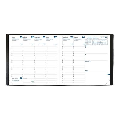 3371010444885-Agenda Tocana Executif - 1 semaine sur 2 pages - 16 x 16 cm - bleu aqua - Quo Vadis--1