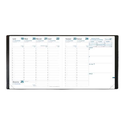 3371010447336-Agenda Club Executif - 1 semaine sur 2 pages - 16 x 16 cm - gris - Quo Vadis--1