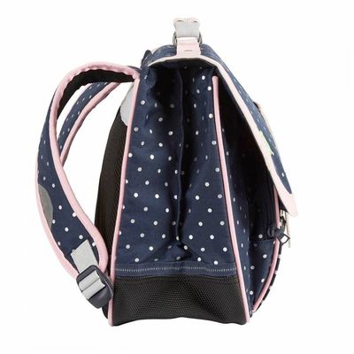 Cartable Tann s 38 cm 2 compartiments Jade pois Pas Cher Bureau Vallee