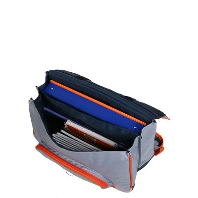 Cartable Tann s 38 cm 2 compartiments Voile 78 gris Pas Cher Bureau Vallee