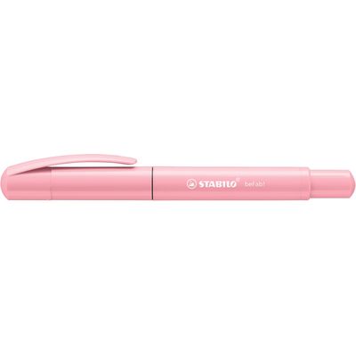 4006381538978-STABILO beFab! - Roller encre bleue - 0,5 mm - corps large - rose pastel--1