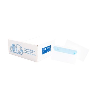 3240180101624-La Couronne - 500 Enveloppes DL 110 x 220 mm - 80 gr - sans fenêtre - blanc - bande auto-adhésive--0