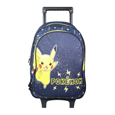 Sac a dos a roulettes Pokemon 1 compartiment bleu marine Bagtrotter Pas Cher La Reunion Bureau Vallee