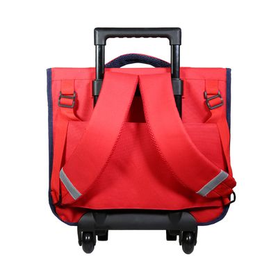 Cartable a roulettes Ligue 1 38 cm 2 compartiments gris Bagtrotter Pas Cher Bureau Vallee