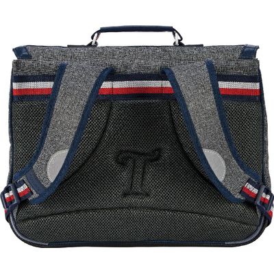 Cartable Tann s Sam 38 cm 2 compartiments gris Pas Cher Bureau Vallee