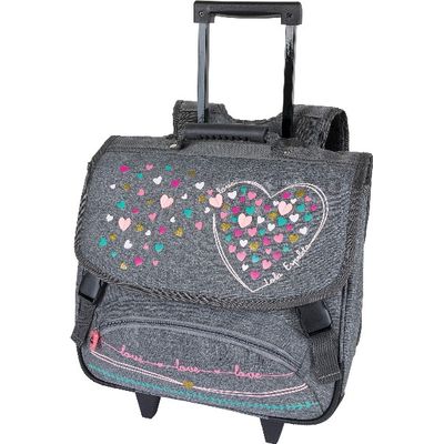 Cartable a roulettes Lola Espeleta 38 cm 2 compartiments Oberthur Pas Cher Bureau Vallee