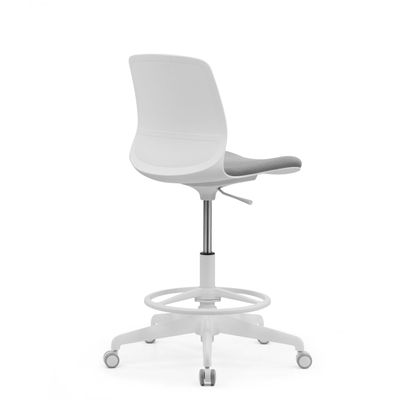 3700339918607-Siege technique LYNA - tabouret assis-debout - hauteur réglable - repose-pieds - gris/blanc--2