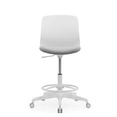 3700339918607-Siege technique LYNA - tabouret assis-debout - hauteur réglable - repose-pieds - gris/blanc--1