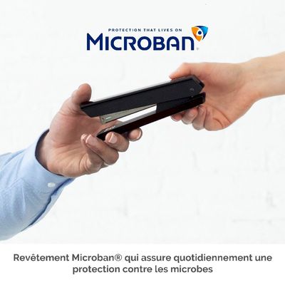 0043859776597-Fellowes - Agrafeuse LX820 noire avec Microban® - capacité de 20 feuilles - pleine bande--3