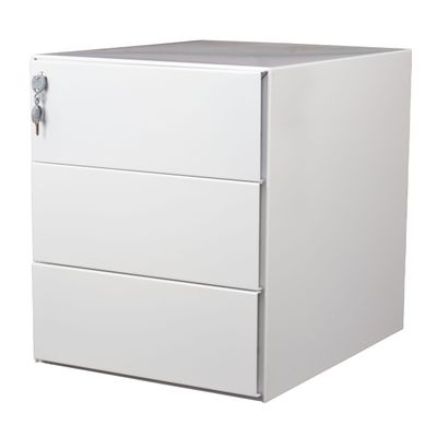 3700339991938-Caisson mobile métallique monobloc – 3 tiroirs- Blanc--0