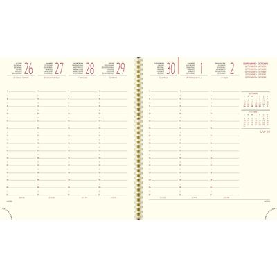 3660942081443-Agenda Rialto - 1 semaine sur 2 pages - 16 mois - 15 x 17 cm - havane - Exacompta--1