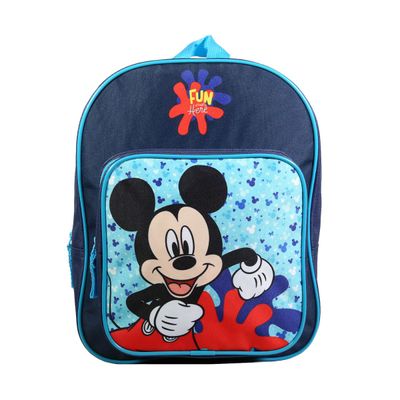 Sac a dos maternelle Mickey 1 compartiment bleu Bagtrotter Pas Cher Bureau Vallee