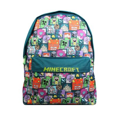 Sac a dos Minecraft 1 compartiment multicolore Bagtrotter Pas Cher Bureau Vallee