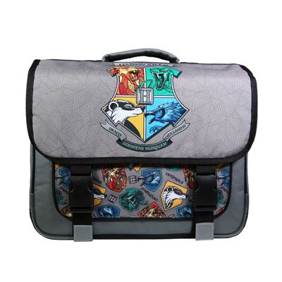 Cartable Harry Potter 38 cm 2 compartiments gris Bagtrotter Pas Cher Bureau Vallee
