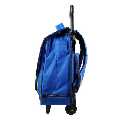 Cartable a roulettes Ligue 1 38 cm 2 compartiments bleu Bagtrotter Pas Cher Bureau Vallee
