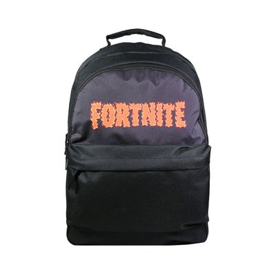 Sac a dos Fortnite 2 compartiments noir orange Bagtrotter Pas Cher Bureau Vallee