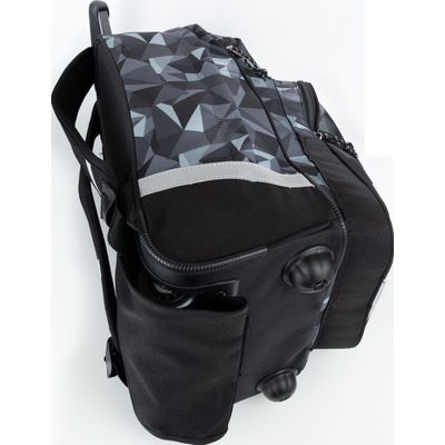 Sac a dos a roulettes Airness 2 compartiments noir Hamelin Pas Cher Bureau Vallee