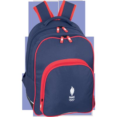 Sac a dos Equipe de France 2 compartiments bleu blanc rouge Hamelin Pas Cher La Reunion Bureau Vallee