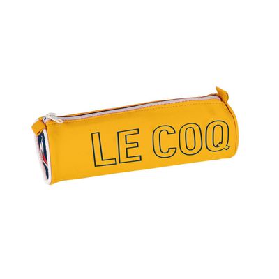 Trousse ronde Le Coq Sportif 1 compartiment jaune exculsivite Bureau Vallee Hamelin Pas Cher Bureau Vallee
