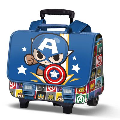 Captain America Punch Cartable a roulettes 38 cm 1 compartiment Karactermania Pas Cher Bureau Vallee