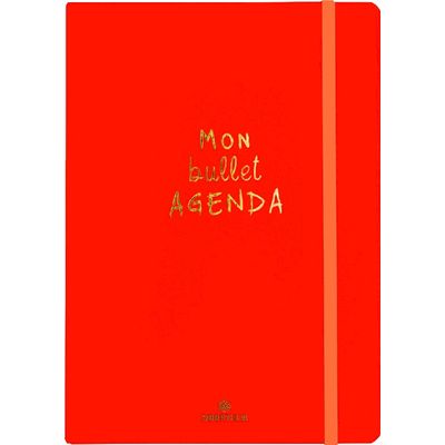 3664447146379-Bullet Agenda - 1 semaine sur 2 pages - 15,5 x 21,5 cm - corail - Oberthur--0