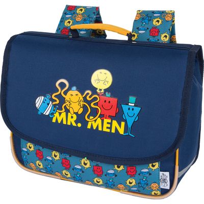 Cartable Monsieur Madame 32 cm 1 compartiment marine Oberthur Pas Cher Bureau Vallee