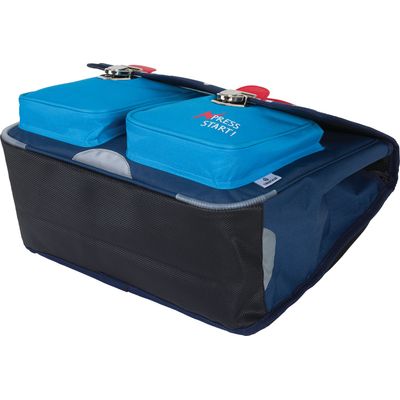 Cartable Les Scolaires Garcon 38 cm 2 compartiments marine et bleu Oberthur Pas Cher Bureau Vallee