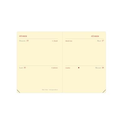 3371010498772-Agenda Marlow - 2 jours par page - 7 x 10 cm - bordeaux - Quo Vadis--1