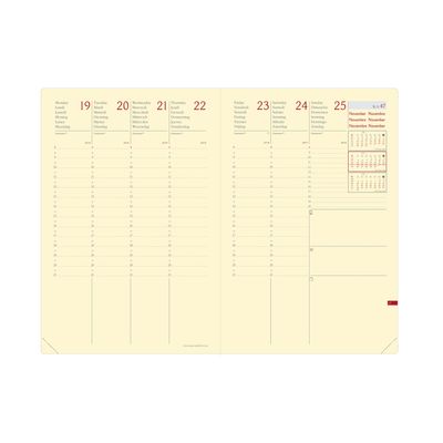 3371010500864-Agenda à élastique Silk Ministre Prestige - 1 semaine sur 2 pages - 16 x 24 cm - orange - Quo Vadis--1