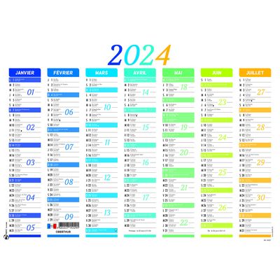 3664447152301-Calendrier Nuance - 7 mois par face - 40,5 x 55 cm - Oberthur--0