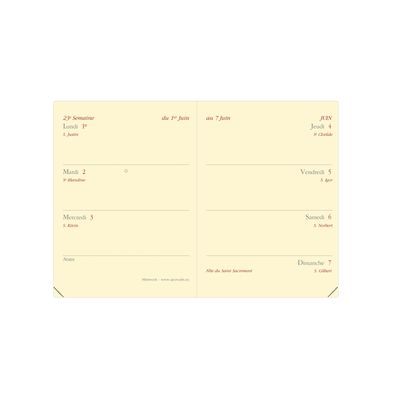 3371010480173-Agenda de poche Impala Miniweek - 1 semaine sur 2 pages - 7 x 10 cm - bleu prusse - Quo Vadis--1