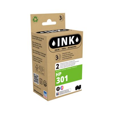 8720282009981-Cartouche compatible HP 301 - pack de 2 - noir, cyan, magenta, jaune - Ink--0