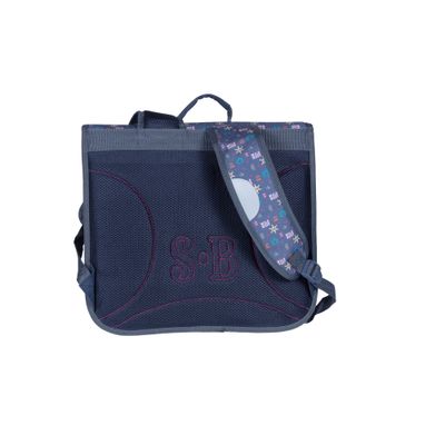 Cartable Stalla Bianca Western 2 compartiments bleu marine Kid Abord Pas Cher Bureau Vallee