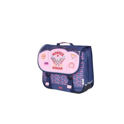 Cartable Wonder Woman Power 38 cm 2 compartiments noir Kid Abord Pas Cher Bureau Vallee