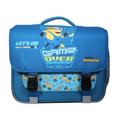 Cartable Les Minions 38 cm 2 compartiments bleu Bagtrotter Pas Cher Bureau Vallee