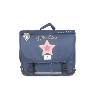 Cartable reversible Star Blue 41 cm 2 compartiments bleu Pol Fox Pas Cher Bureau Vallee