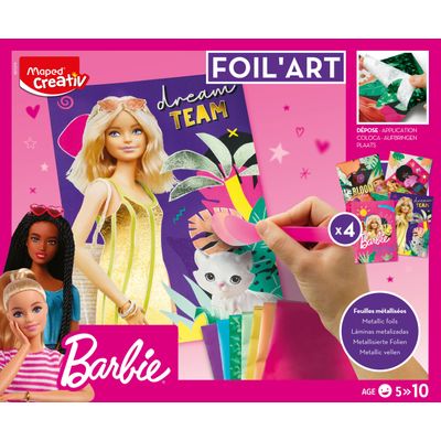 Maped Creativ Licence Barbie Foil Art Pas Cher Guadeloupe Bureau Vallee