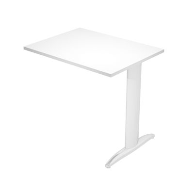 0404052257960-Retour direct pour Bureau Trend pieds métal - L80 - plateau blanc - pieds effet chromé--0