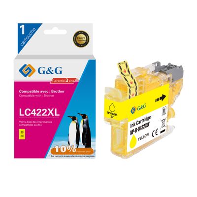 6942383184967-Cartouche compatible Brother LC422XL - jaune - G&G--0
