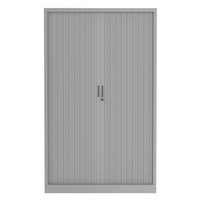 3700339995882-Armoire haute à rideaux - L120 x H198 x P43 cm - corps alu/rideau alu--1