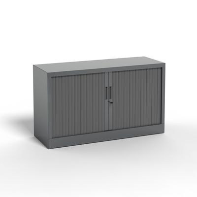 3700339996049-Réhausse pour armoire à rideaux metalliques -  L120 x H43 x P43cm - corps anthracite/rideau anthracit--0