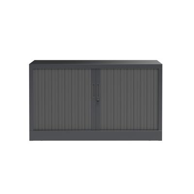 3700339996049-Réhausse pour armoire à rideaux metalliques -  L120 x H43 x P43cm - corps anthracite/rideau anthracit--1